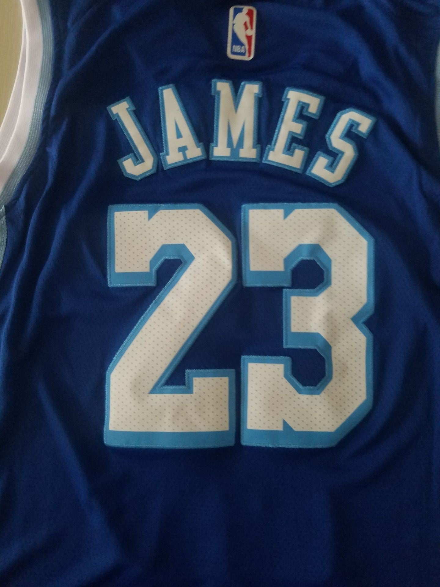 Men's Los Angeles Lakers LeBron James #23 NBA Blue Swingman Jersey