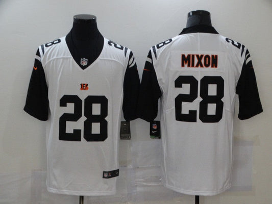 Men's Cincinnati Bengals Joe Mixon #28 White Game Player Jersey