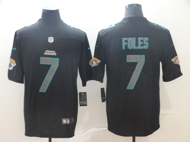 Men's Jacksonville Jaguars Nick Foles #7 Black Game Player Jersey