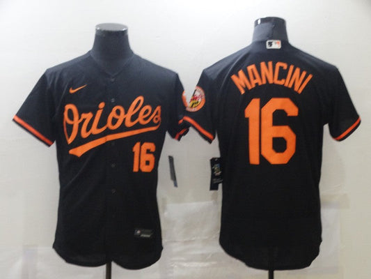 Men's Baltimore Orioles Trey Mancini #16 Black Replica Baseball Jersey