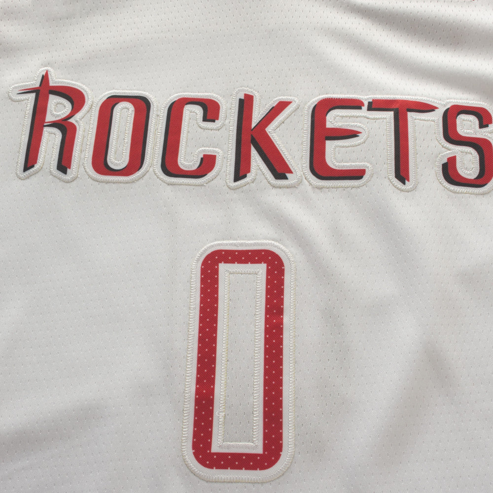 Men's Houston Rockets Russell Westbrook #0 NBA White Classics Swingman Player Jersey