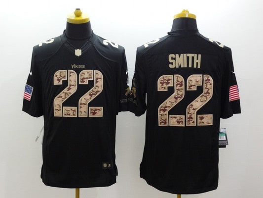 Men's Minnesota Vikings Harrison Smith #22 Black Game Player Jersey