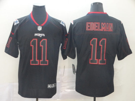 Men's New England Patriots Julian Edelman #11 Black Game Jersey