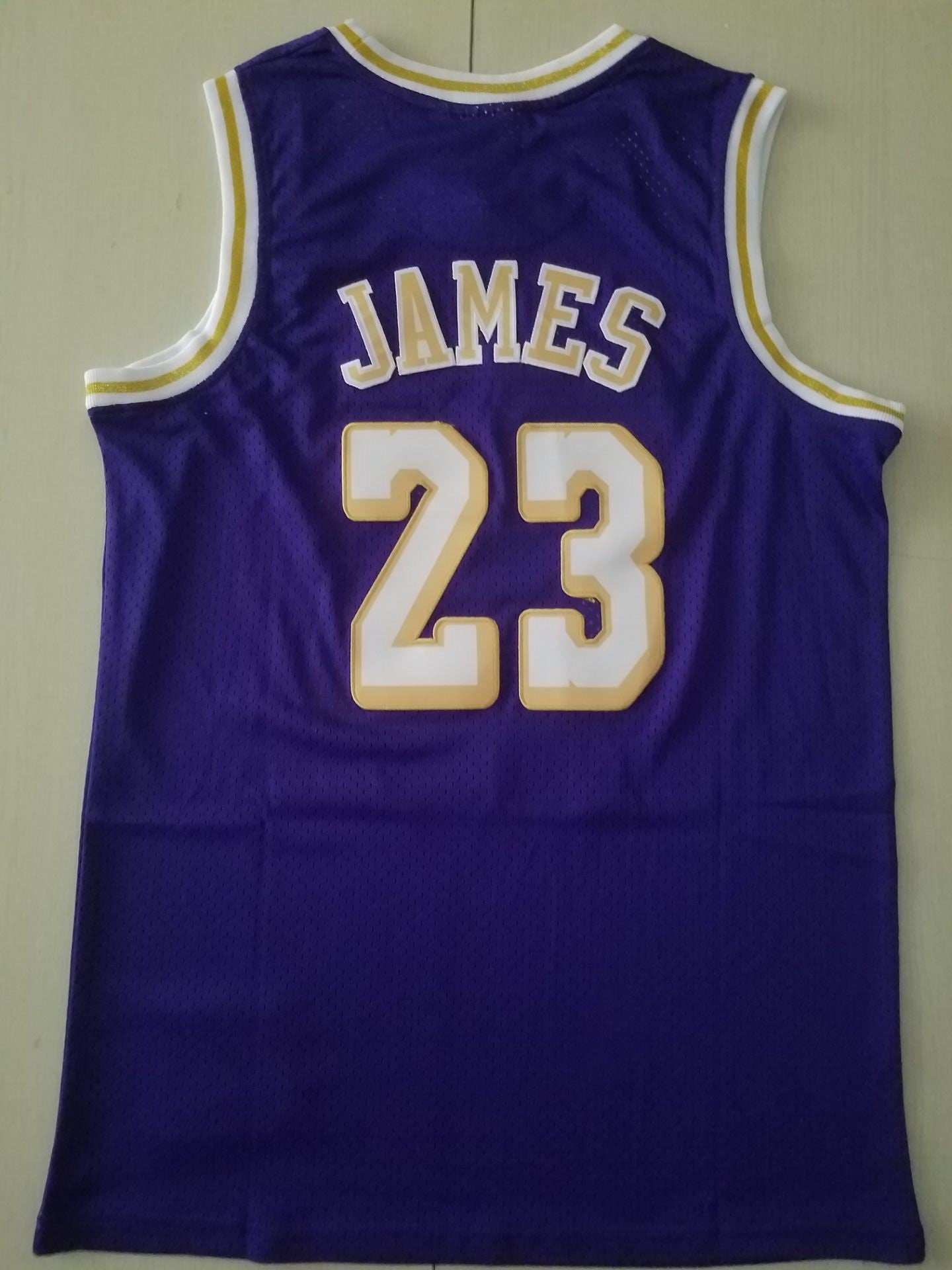 Men's Los Angeles Lakers LeBron James Purple Hardwood Classics Swingman Jersey