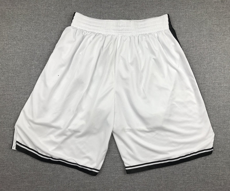 Men's Brooklyn Nets White Basketball Shorts