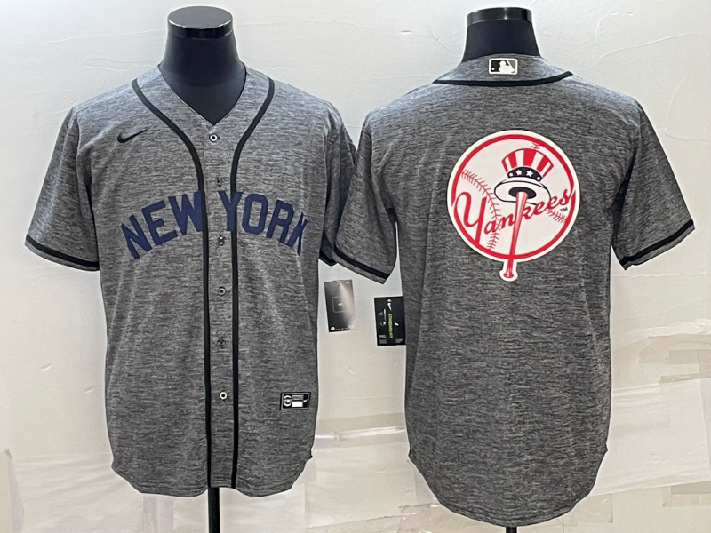 Men's New York Yankees Gray Authentic Team Jersey