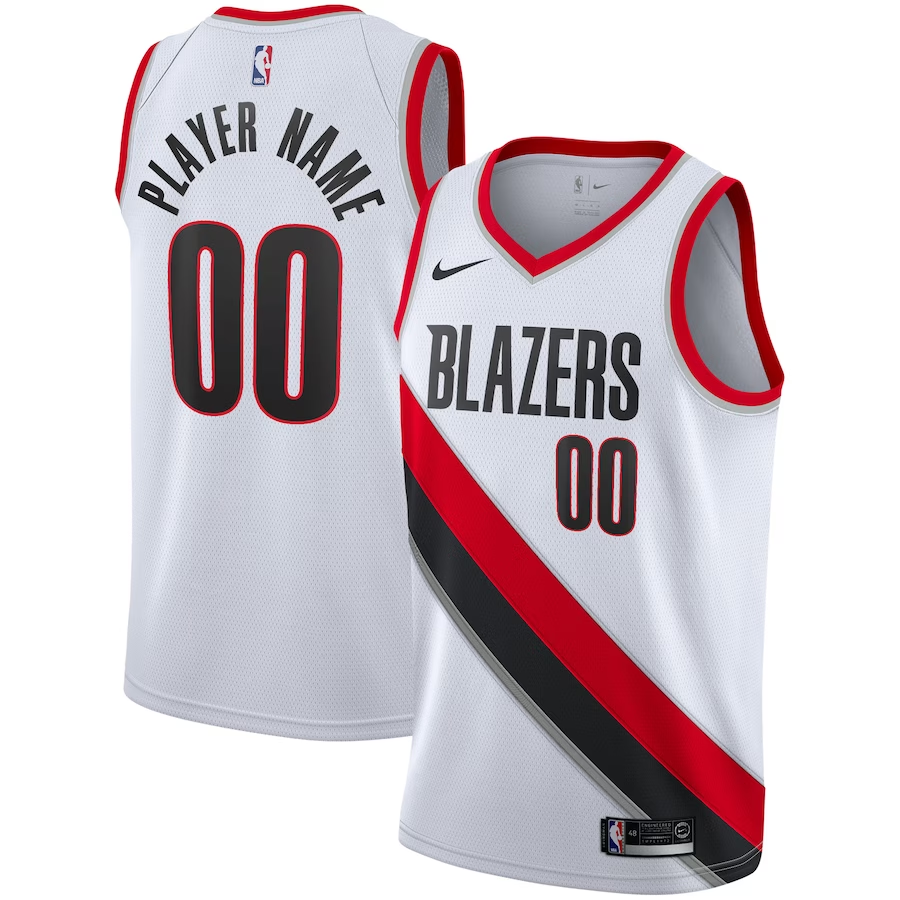 Men's Portland Trail Blazers White 2020/21 Swingman Custom Jersey - Association Edition