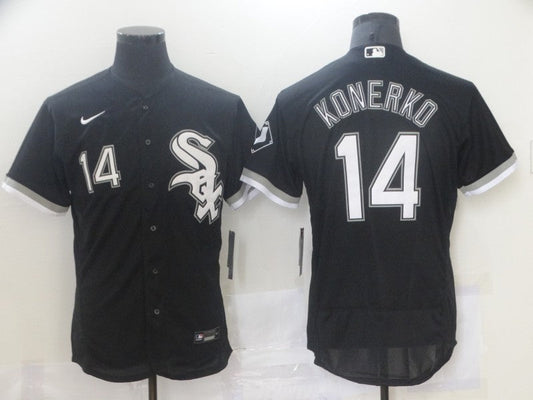 Men's Chicago White Sox Paul Konerko #14 Black Replica Baseball Jersey