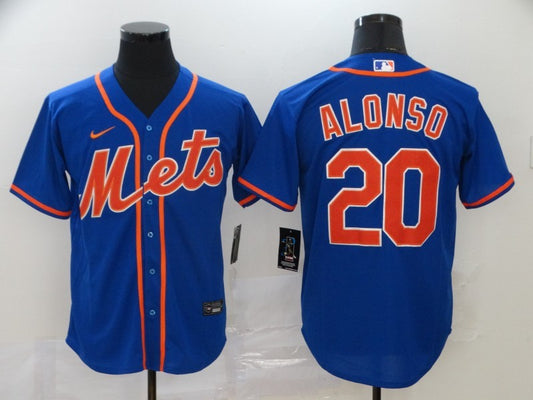 Men's New York Mets Pete Alonso #20 Blue Replica Baseball Jersey