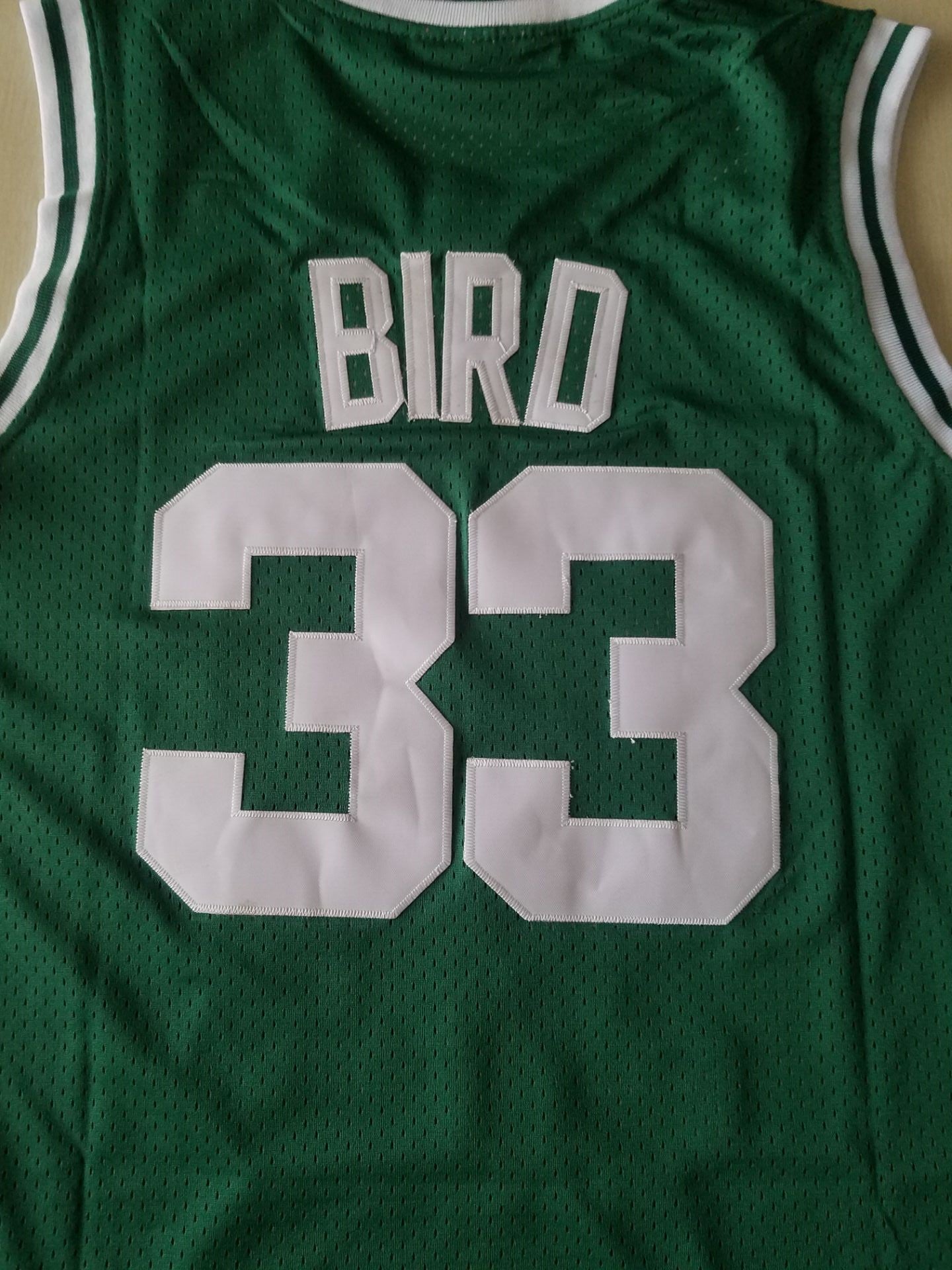 Men's Boston Celtics Larry Bird Green 1985-86 Hardwood Classics Swingman Jersey