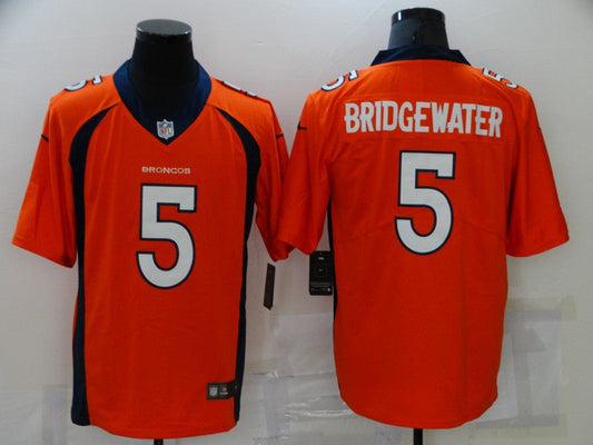 Men's Denver Broncos Teddy Bridgewater #5 Orange Game Jersey