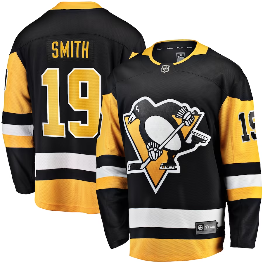 Men's Pittsburgh Penguins Reilly Smith #19 Black Player Game Jersey