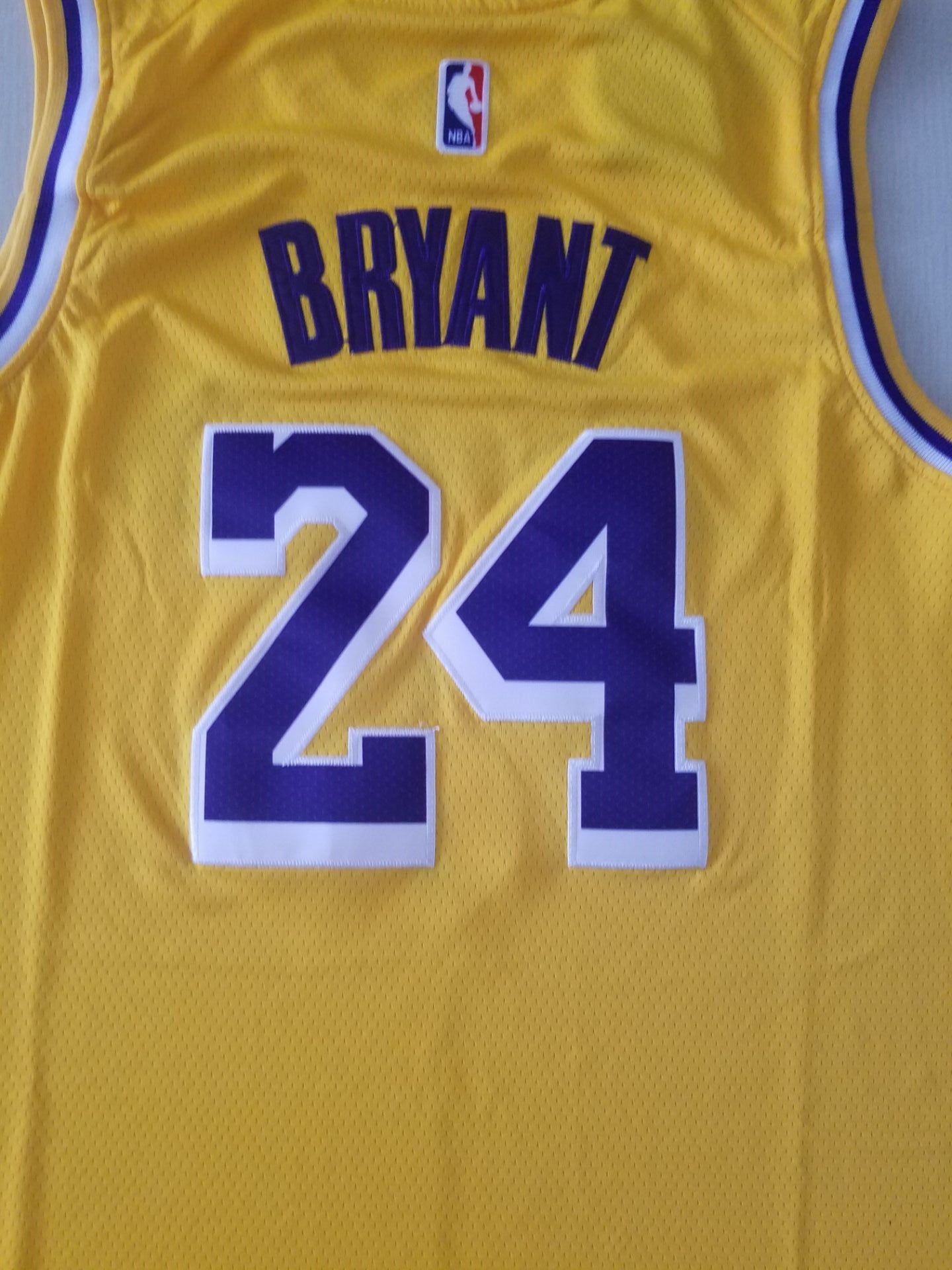 Men's Los Angeles Lakers Kobe Bryant #8-24 Yellow Swingman Player Jersey