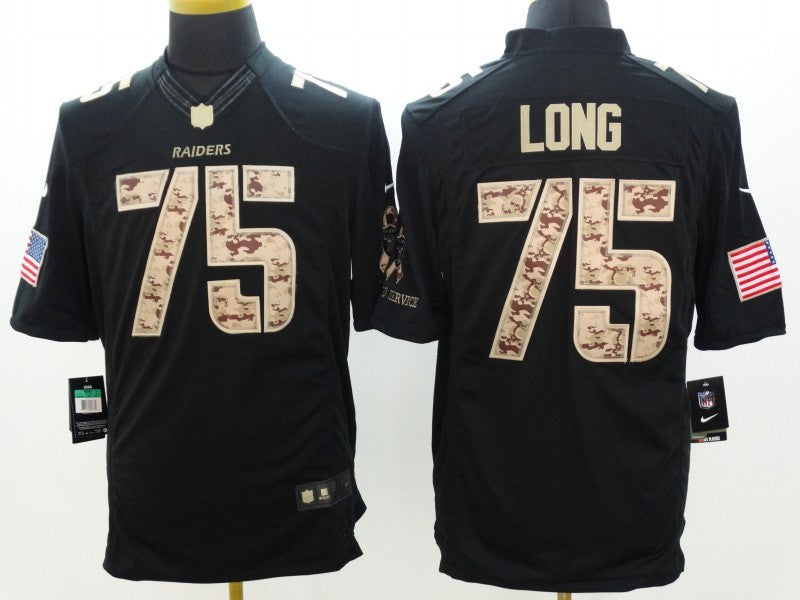 Men's Las Vegas Raiders Howie Long #75 Black Game Jersey