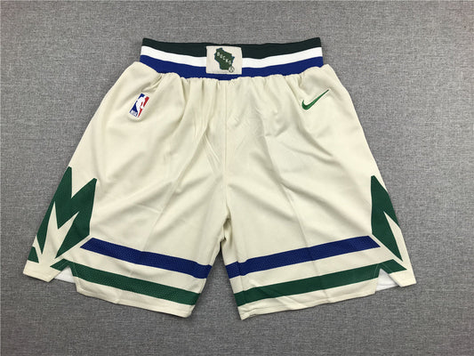 Men's Milwaukee Bucks White City Edition Basketball Shorts