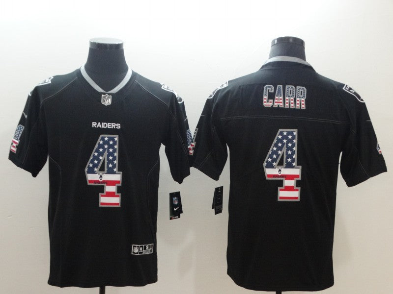 Men's Las Vegas Raiders Derek Carr #4 Black Alternate Game Jersey