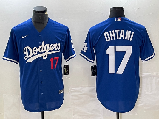 Men's Los Angeles Dodgers Shohei Ohtani #17 Blue Replica Player Jersey