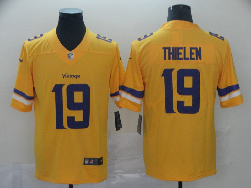 Men's Minnesota Vikings #19 Adam Thielen Jersey Yellow