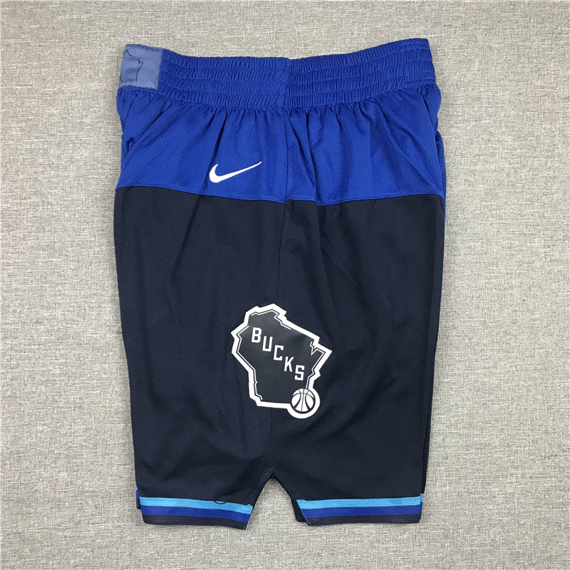 Men's Milwaukee Bucks Blue/Navy City Edition Basketball Shorts