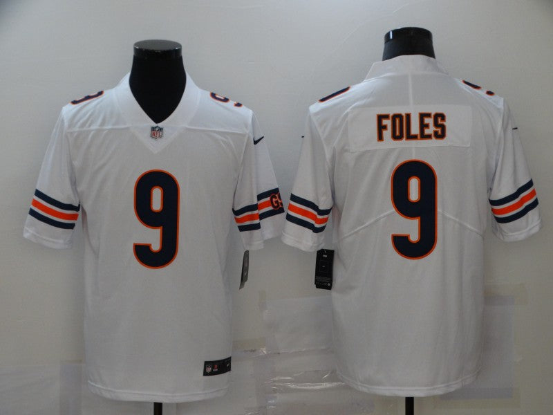 Men's Chicago Bears Nick Foles #9 White Game Jersey