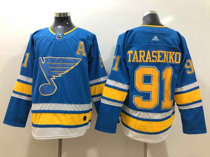 Men's St. Louis Blues Vladmir Tarasenko #91 Blue Breakaway Jersey