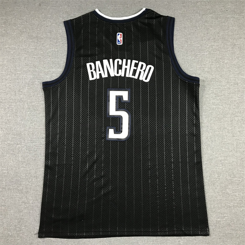 Men's Orlando Magic Paolo Banchero #5 Black 2022/23 Swingman Jersey - City Edition