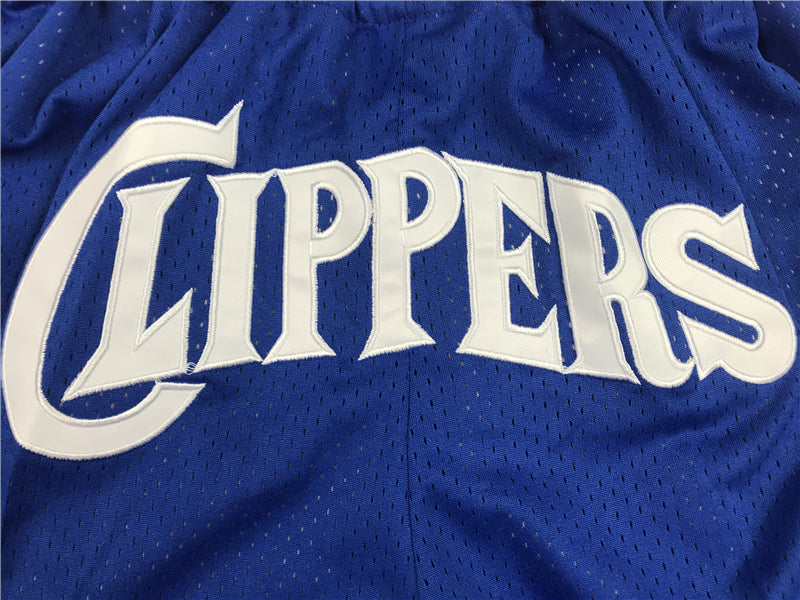 Men's LA Clippers 1984-85 Hardwood Classics Blue Basketball Shorts