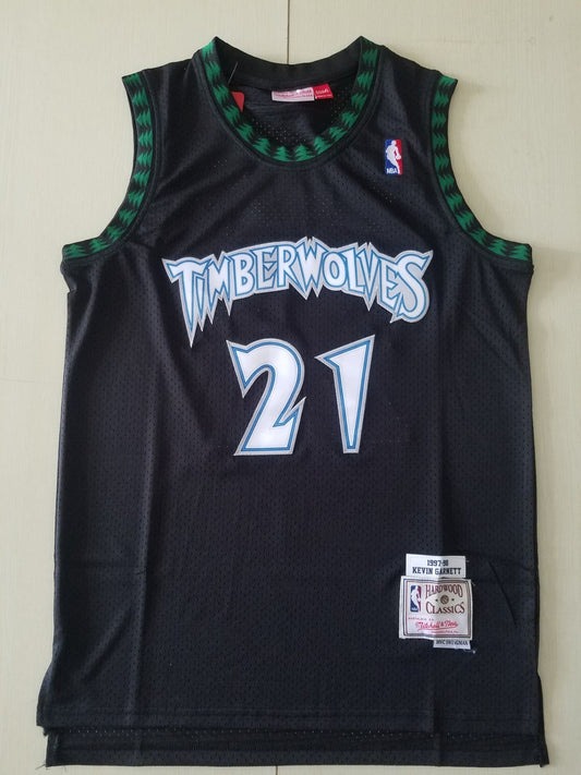 Men's Minnesota Timberwolves Kevin Garnett #21 Hardwood Classics Swingman Jersey