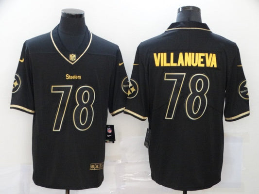 Men's Pittsburgh Steelers Alejandro Villanueva #78 Black Player Jersey