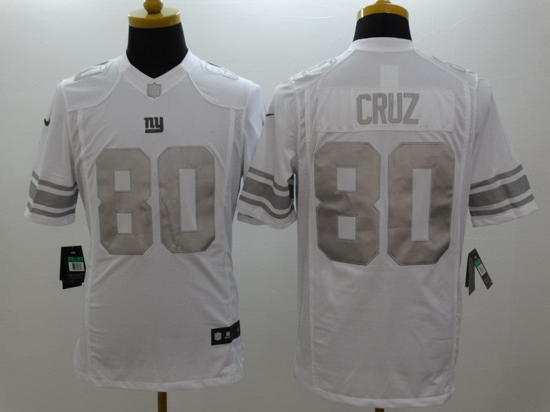 Men's New York Giants Victor Cruz #80 White Game Jersey