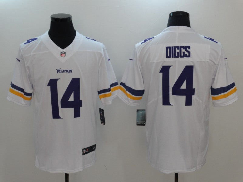 Men's Minnesota Vikings Stefon Diggs #14 White Player Game Jersey