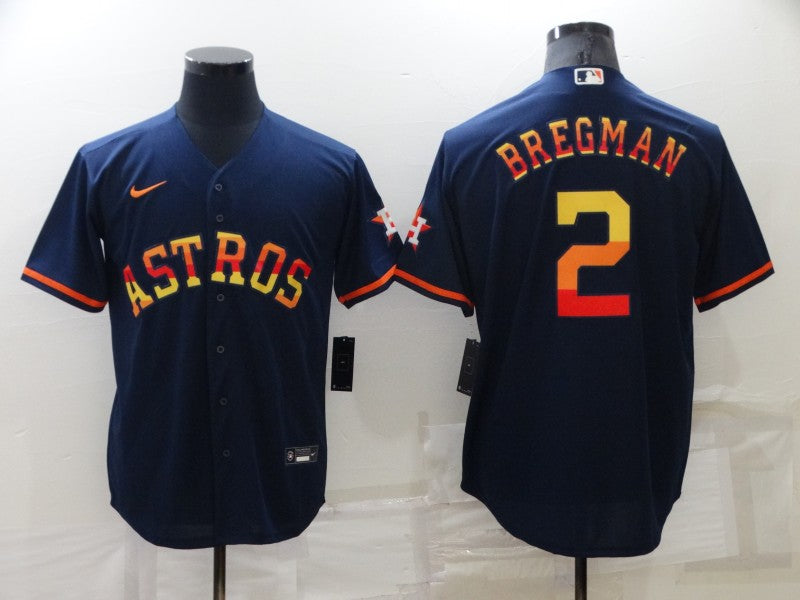 Men's Houston Astros Alex Bregman #2 Navy Replica Team Jersey