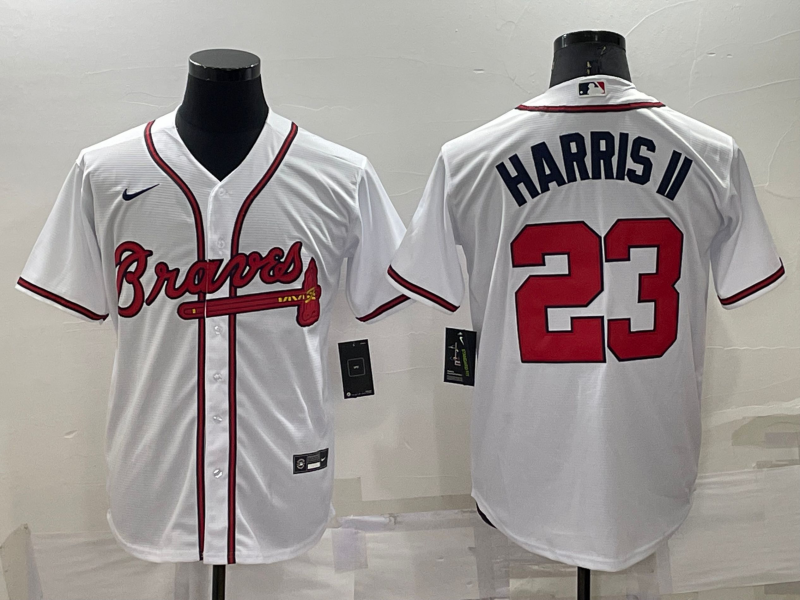 Men's Atlanta Braves Michael Harris II #23 White Replica Baseball Jersey