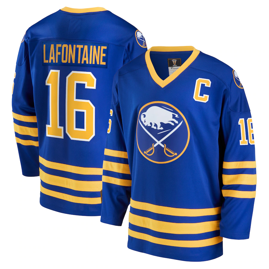 Men's Buffalo Sabres Pat LaFontaine #16 Royal Replica Player Jersey