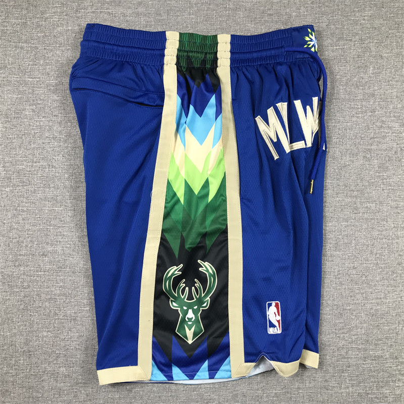 Men's Milwaukee Bucks Blue 2022/23 City Edition Basketball Shorts