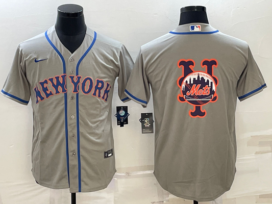 Men's New York Mets Gray Road Authentic Player Jersey