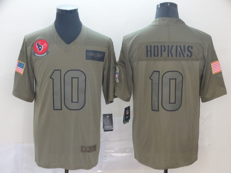 Men's Houston Texans DeAndre Hopkins #10 Brown Game Jersey