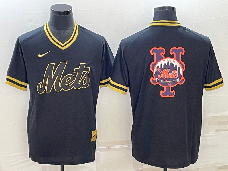 Men's New York Mets Black Replica Player Jersey