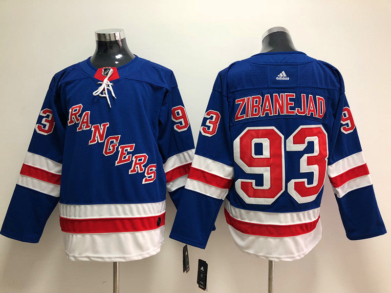 Men's New York Rangers Mika Zibanejad #93 Blue Player Jersey