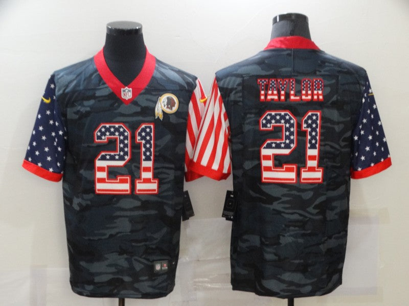 Men's Washington Commanders Sean Taylor #21 Gray Camouflage Game Player Jersey