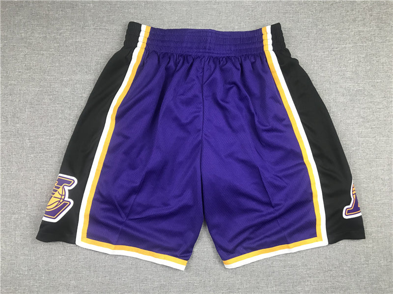 Men's Los Angeles Lakers Purple Hardwood Classics Basketball Shorts