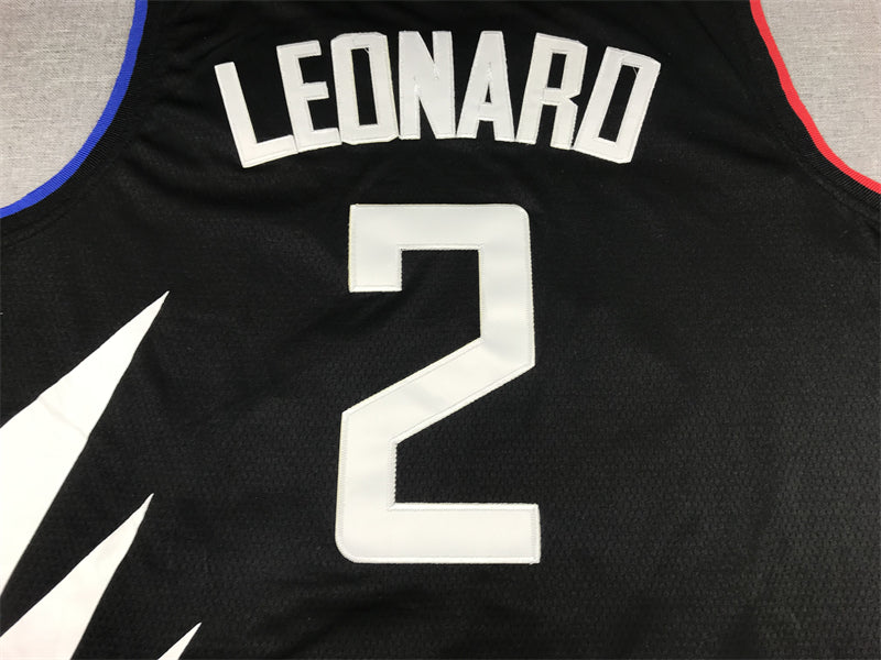 Men's LA Clippers Kawhi Leonard Jordan Brand Black 2022/23 Statement Edition Swingman Jersey