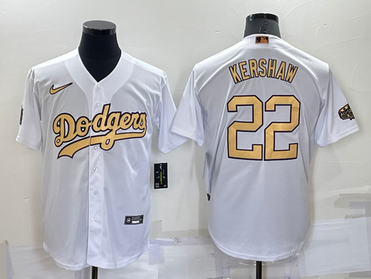 Men's Los Angeles Dodgers Clayton Kershaw #22 White Alternate Game Jersey