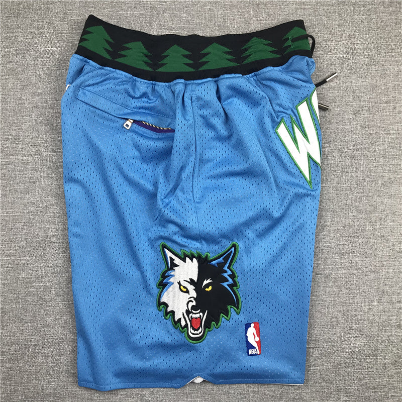 Men's Minnesota Timberwolves Light Blue Basketball Shorts