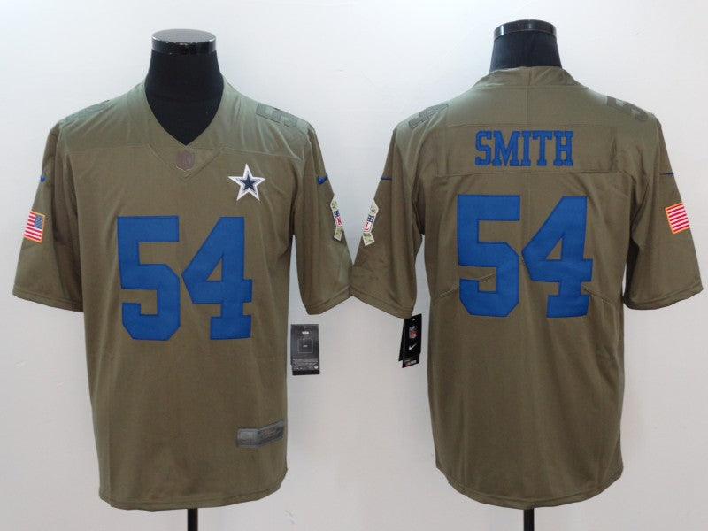 Men's Dallas Cowboys Jaylon Smith #54 Brown Alternate Game Jersey