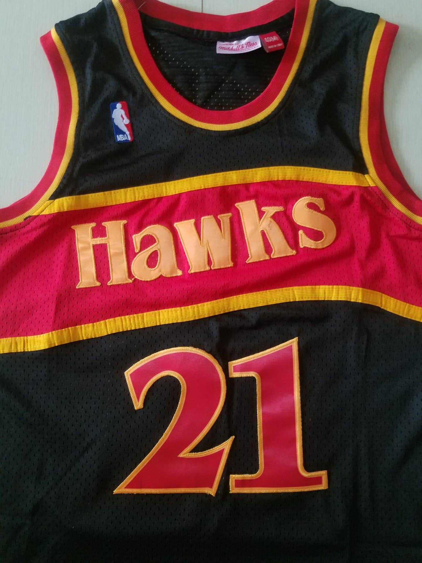 Men's Atlanta Hawks Dominique Wilkins 1986-87 Black Hardwood Classics Swingman Jersey