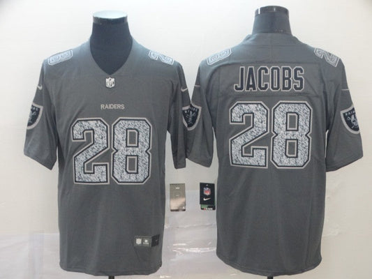 Men's Las Vegas Raiders Josh Jacobs #28 Gray Player Game Jersey