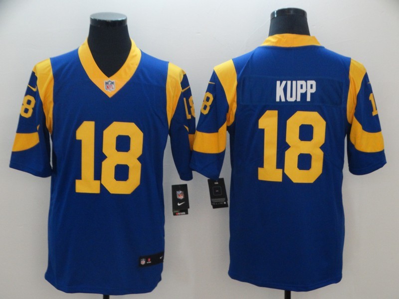 Men's Los Angeles Rams Cooper Kupp #18 Blue Game Jersey