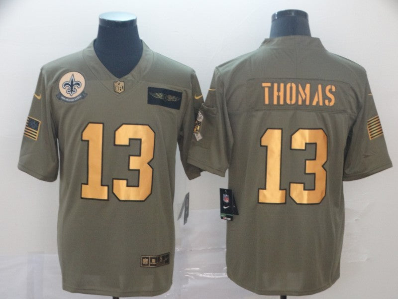 Men's New Orleans Saints Michael Thomas #13 Brown Player Game Jersey