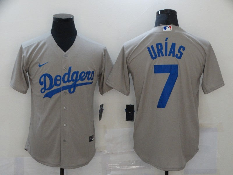 Men's Los Angeles Dodgers Julio Urias #7 Gray Replica Baseball Jersey